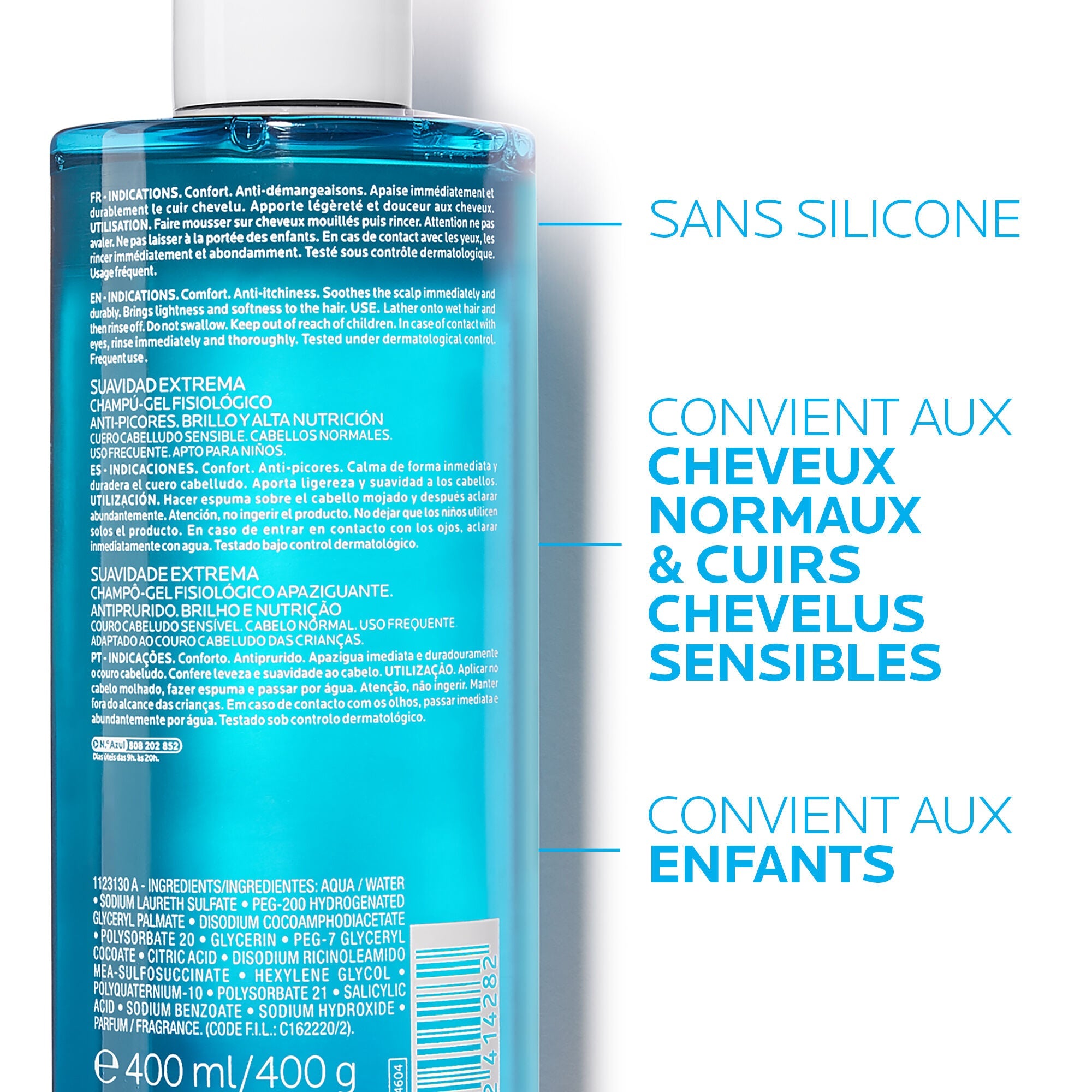 KERIUM DOUX EXTRÊME SHAMPOING CUIR CHEVELU SENSIBLE - 400 ml