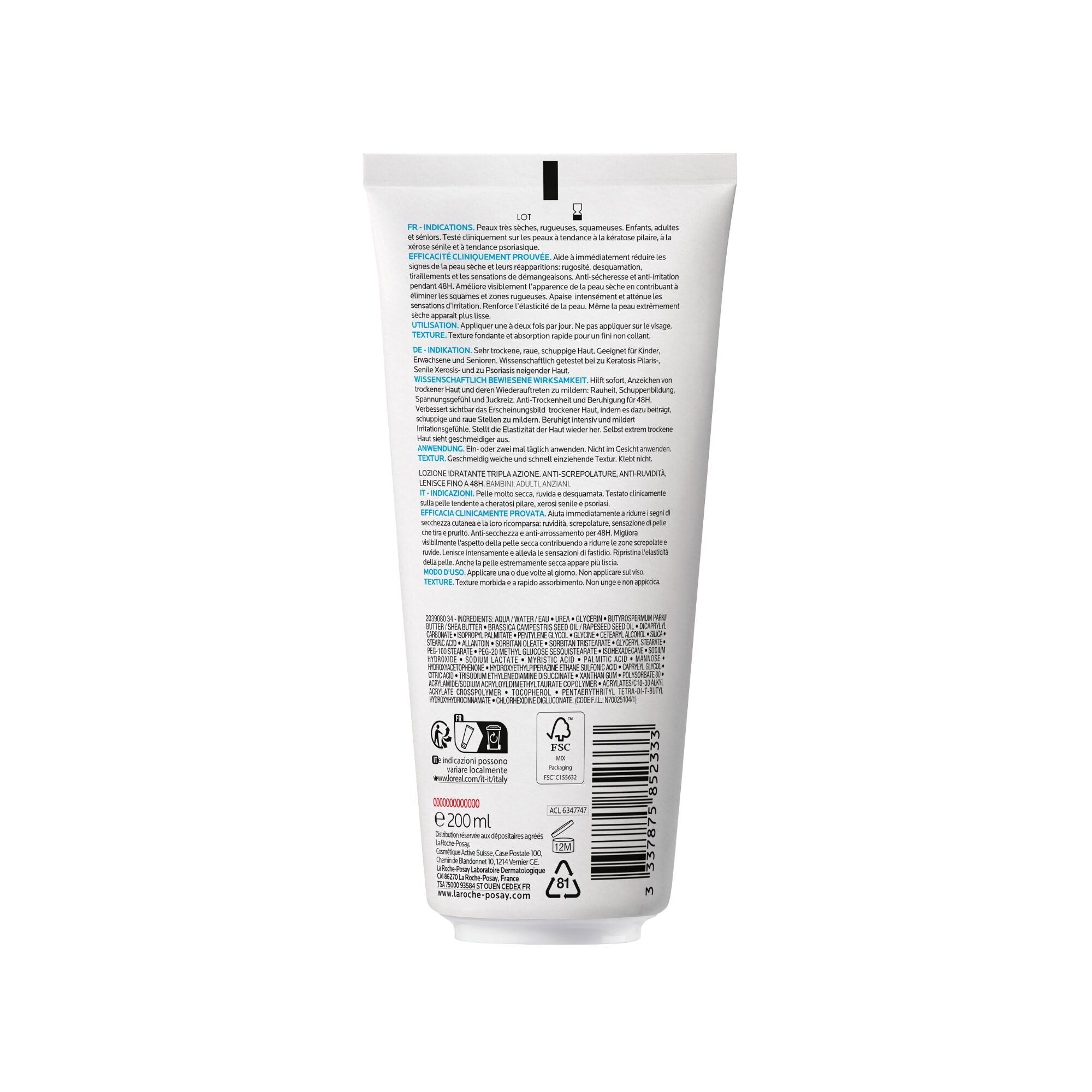 LIPIKAR HYDRATANT LAIT UREA 10% - 200 ml