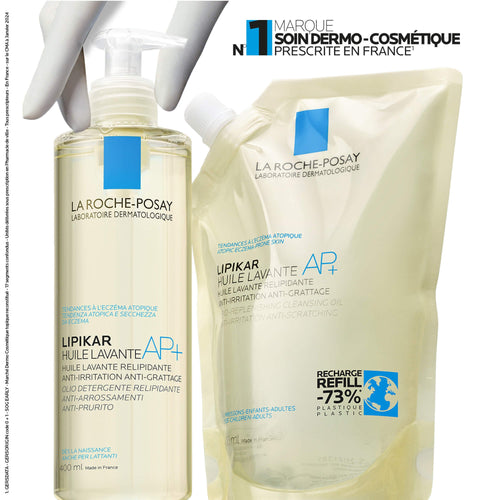 DUO LIPIKAR HUILE DE DOUCHE LAVANTE AP+ ET SON ECO-RECHARGE