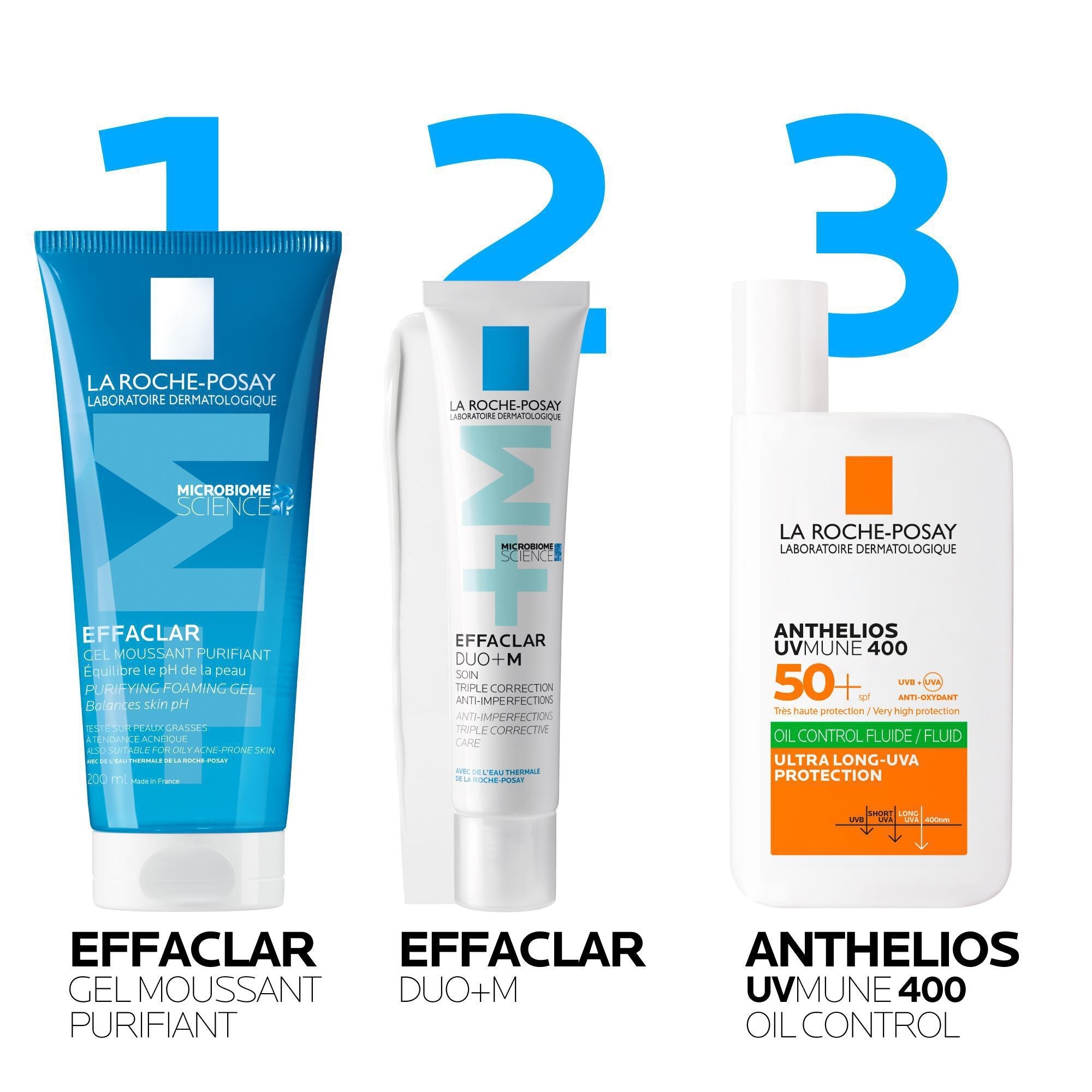 EFFACLAR GEL MOUSSANT PURIFIANT NETTOYANT PEAU GRASSE - 200 ml