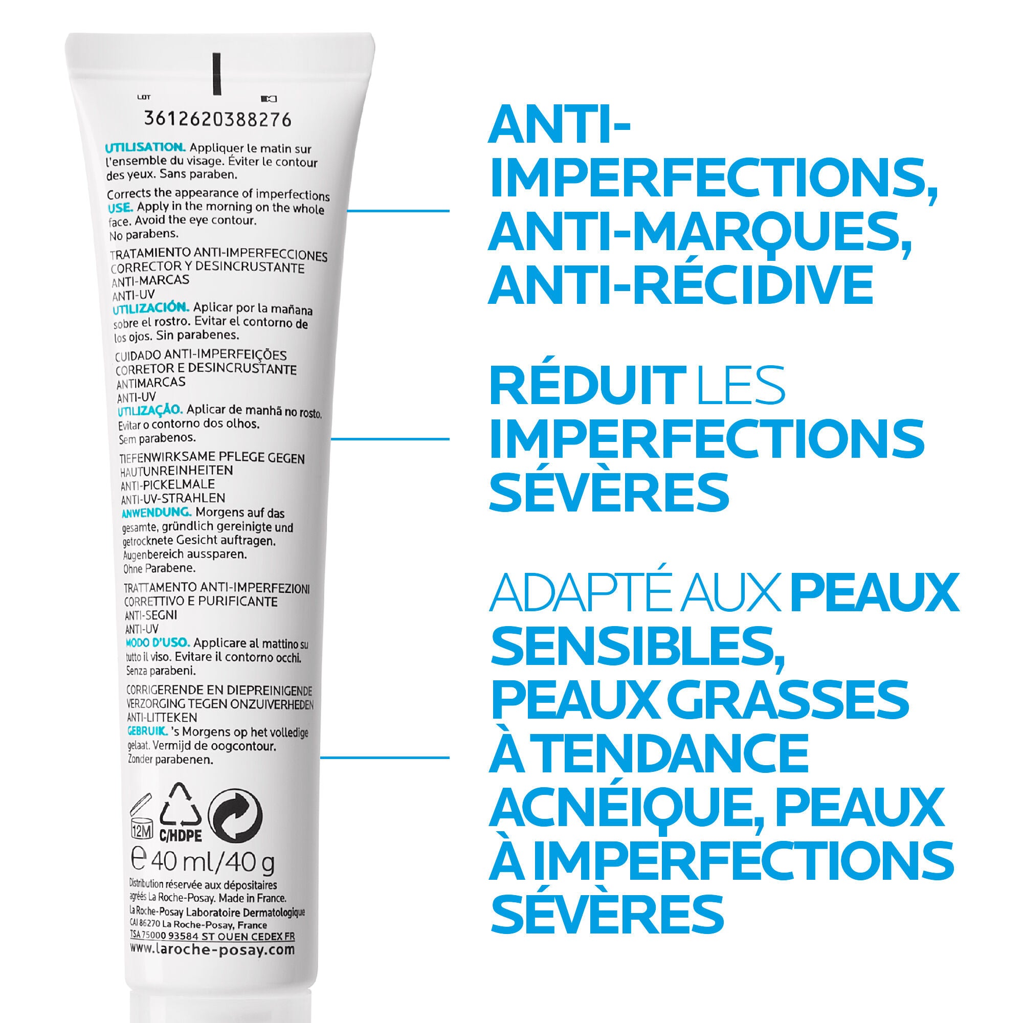 EFFACLAR DUO (+) SPF 30 SOIN ANTI-IMPERFECTIONS - 40 ml