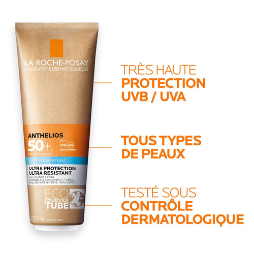 ANTHELIOS CRÈME SOLAIRE LAIT HYDRATANT TUBE ECO-RESPONSABLE SPF50+