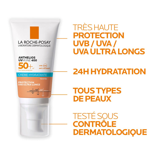 ANTHELIOS UVMUNE 400 CRÈME SOLAIRE PEAU SENSIBLE TEINTÉE SPF50+