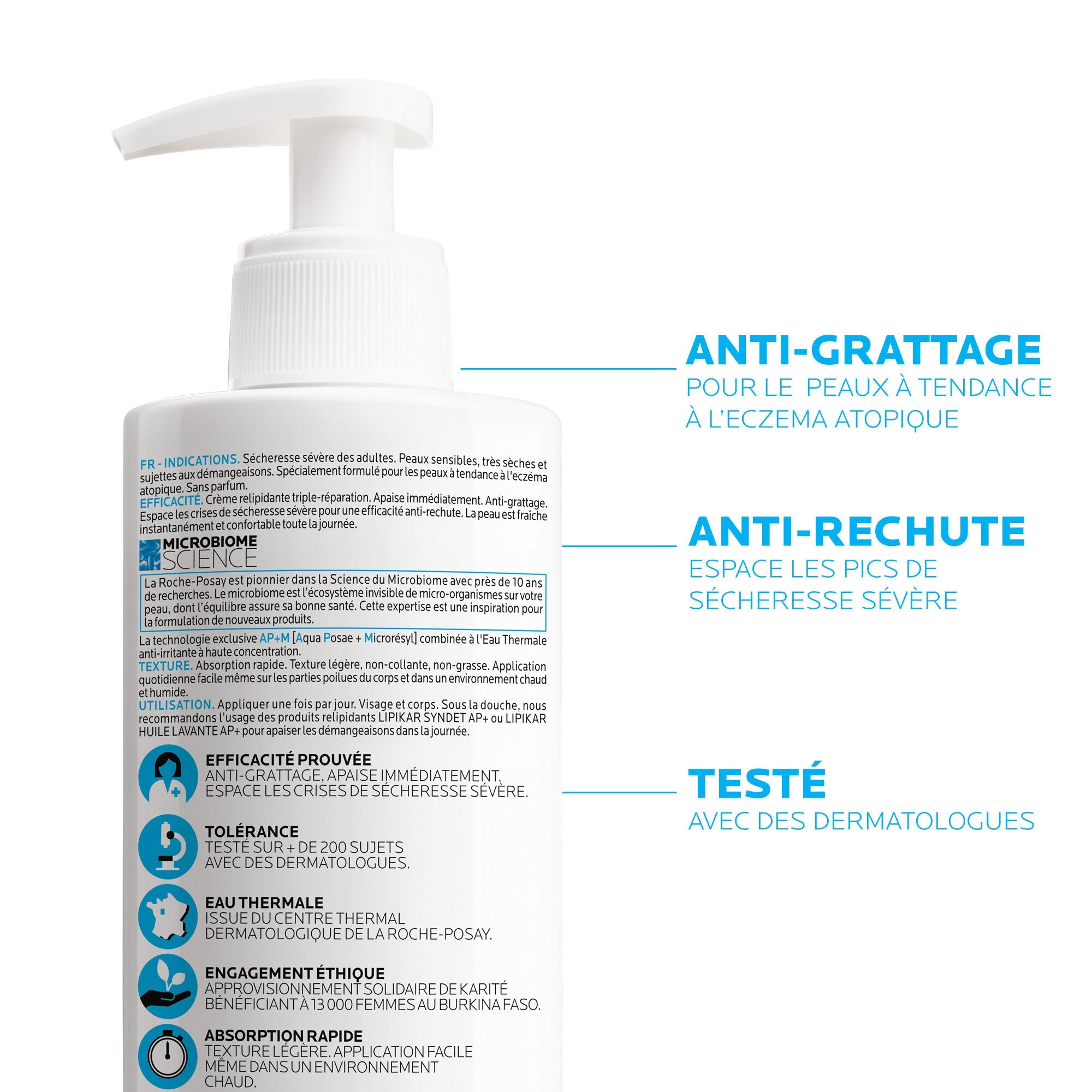 LIPIKAR CRÈME AP+M CRÈME HYDRATANTE CORPS - 400 ml