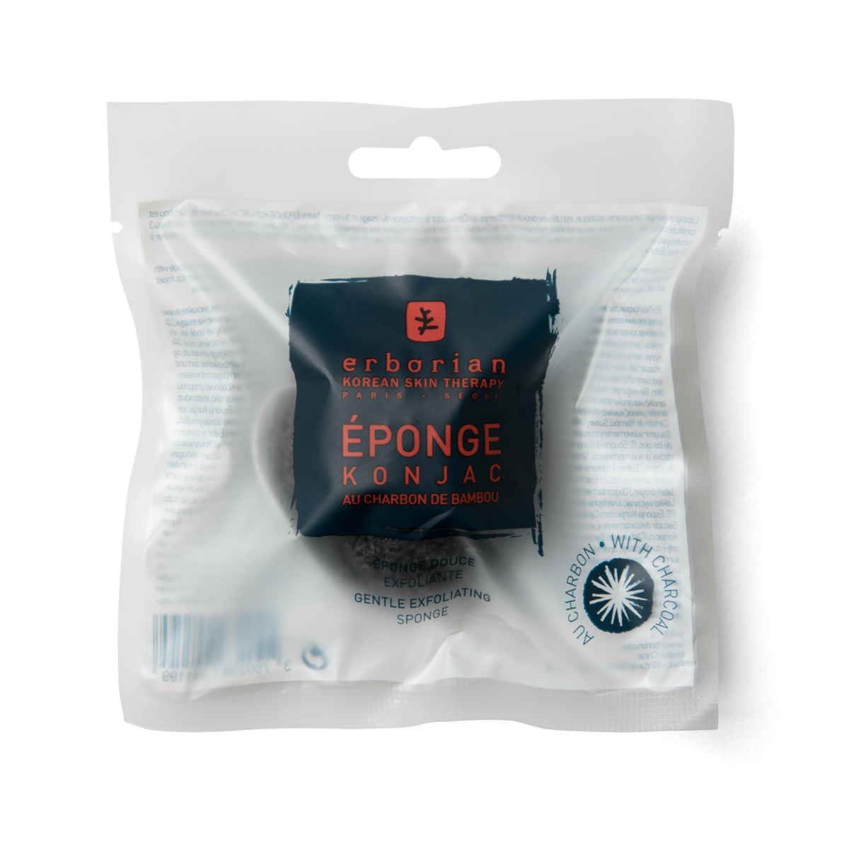 Éponge Konjac au Charbon de Bambou
