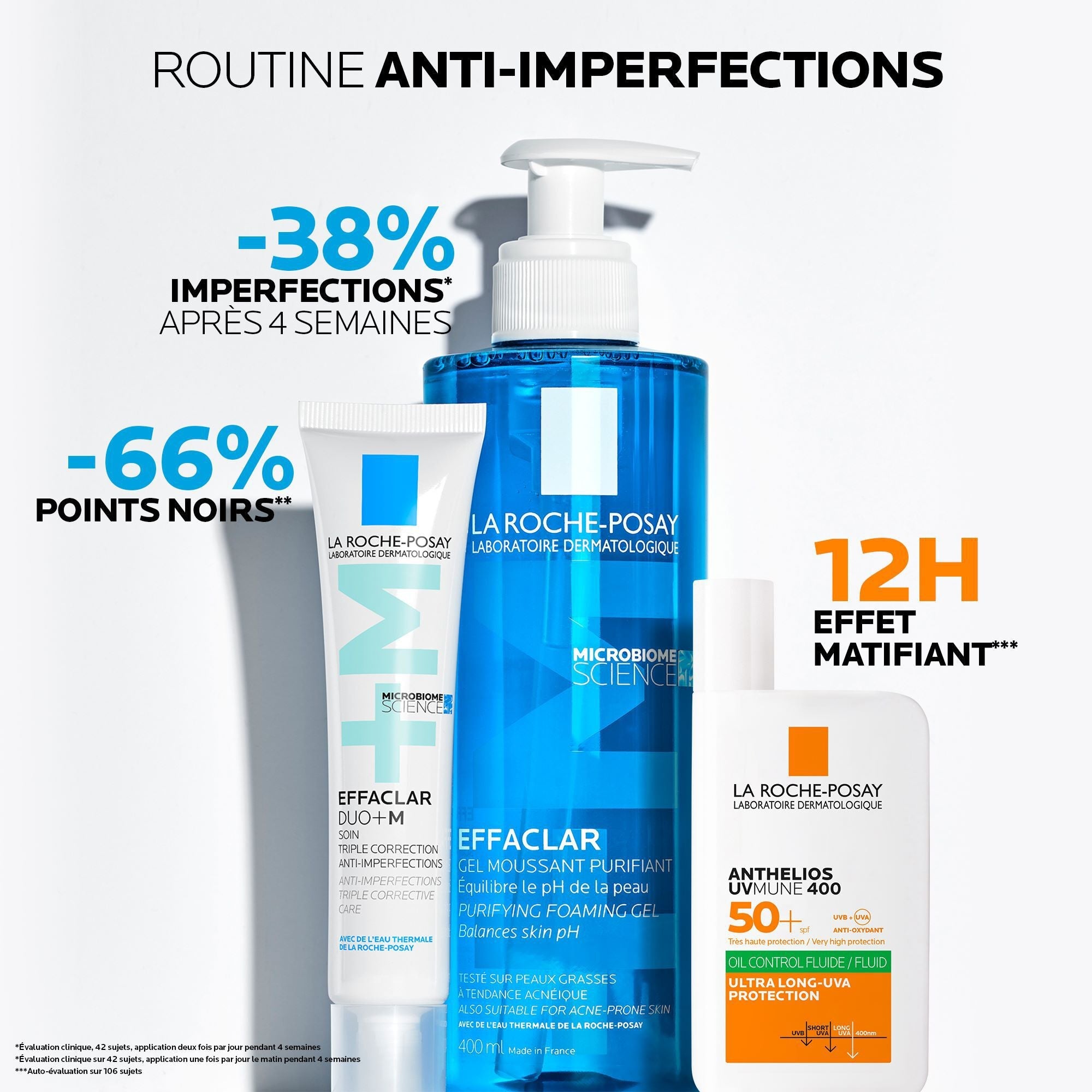 ROUTINE ANTI-IMPERFECTIONS EFFACLAR & ANTHELIOS