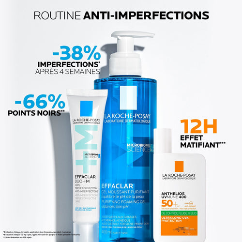 ROUTINE ANTI-IMPERFECTIONS EFFACLAR & ANTHELIOS