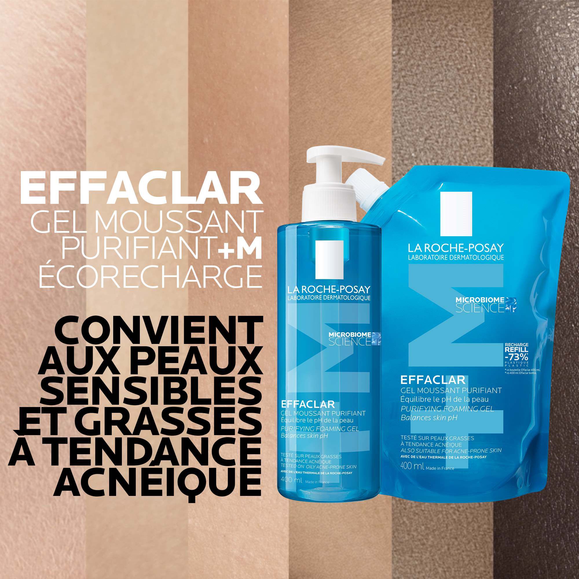 DUO EFFACLAR GEL MOUSSANT PURIFIANT ET SON ECO-RECHARGE