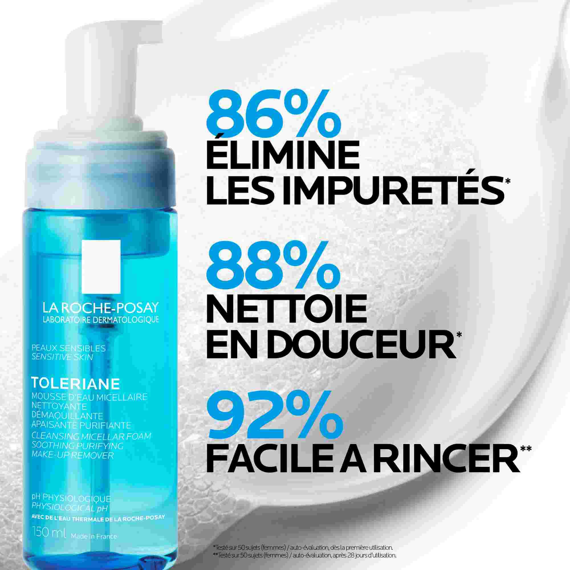 TOLERIANE MOUSSE D'EAU MICELLAIRE NETTOYANTE